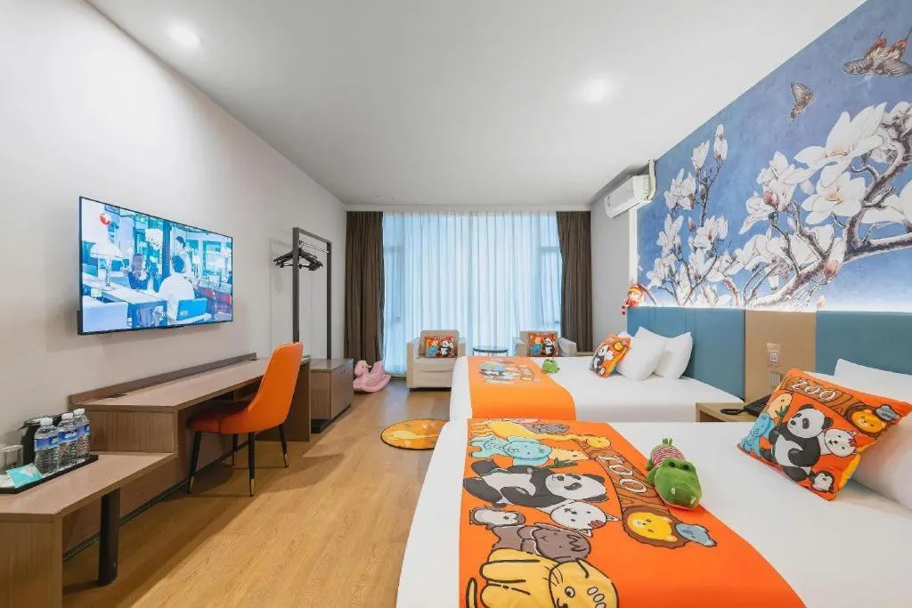 Bed in Magnotel Hotel Shanghai Railway Station Magnolia Plaza