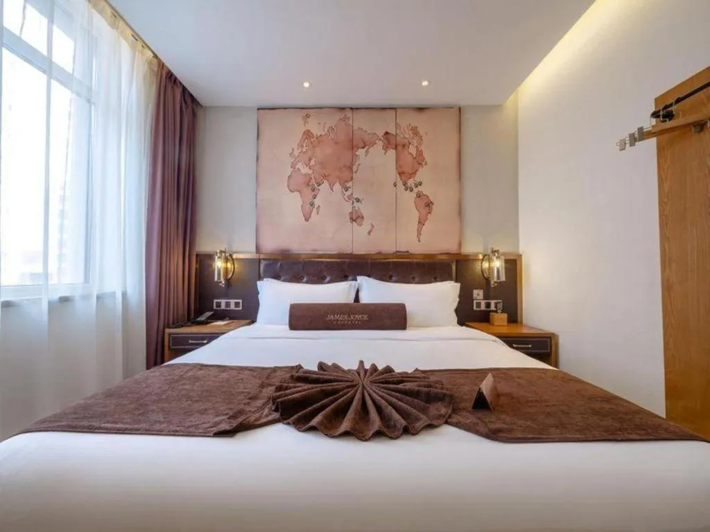 Bed in James Joyce Coffetel·Shenyang North Railway Station Shifu Square