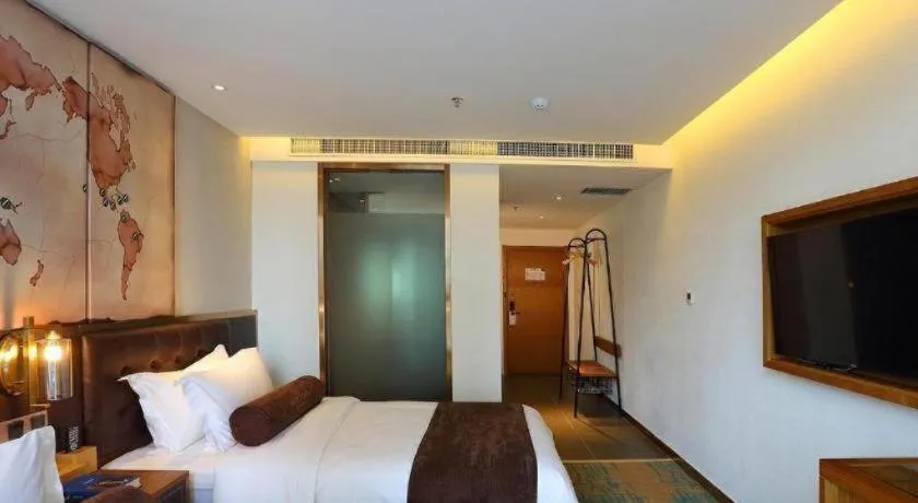 Bed in James Joyce Coffetel·Shenyang North Railway Station Shifu Square