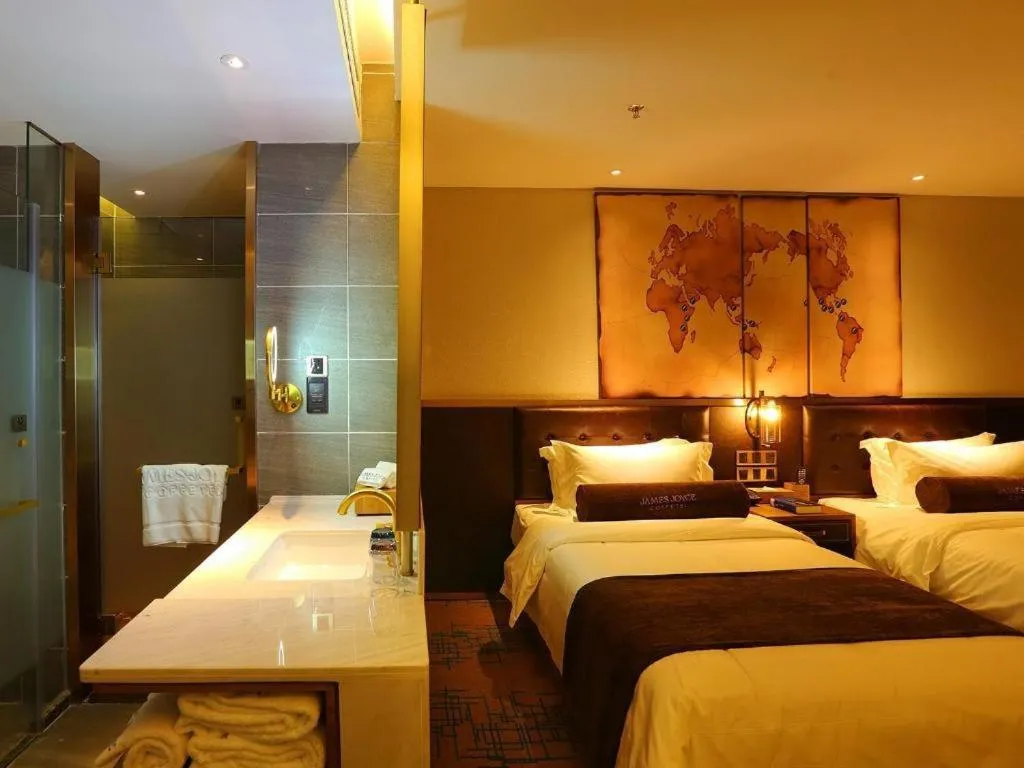 Bed in James Joyce Coffetel·Shenyang North Railway Station Shifu Square