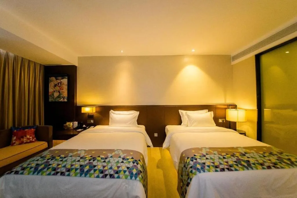 Bed in ZMAX Hotel Guangzhou Luogang Science City Shenzhou Road Metro Station