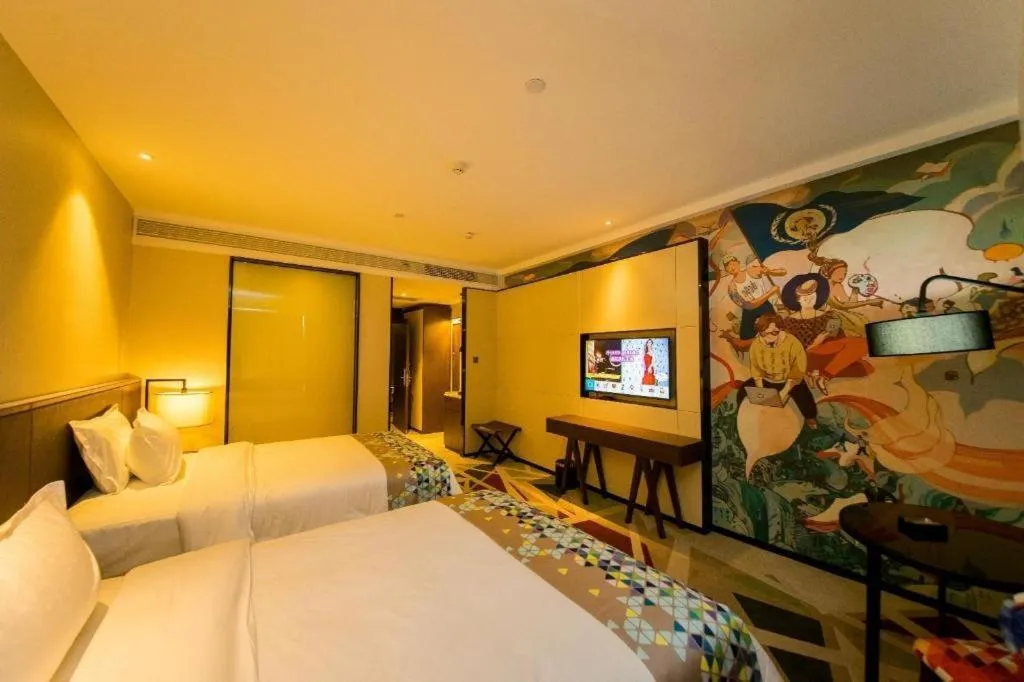 Bed in ZMAX Hotel Guangzhou Luogang Science City Shenzhou Road Metro Station