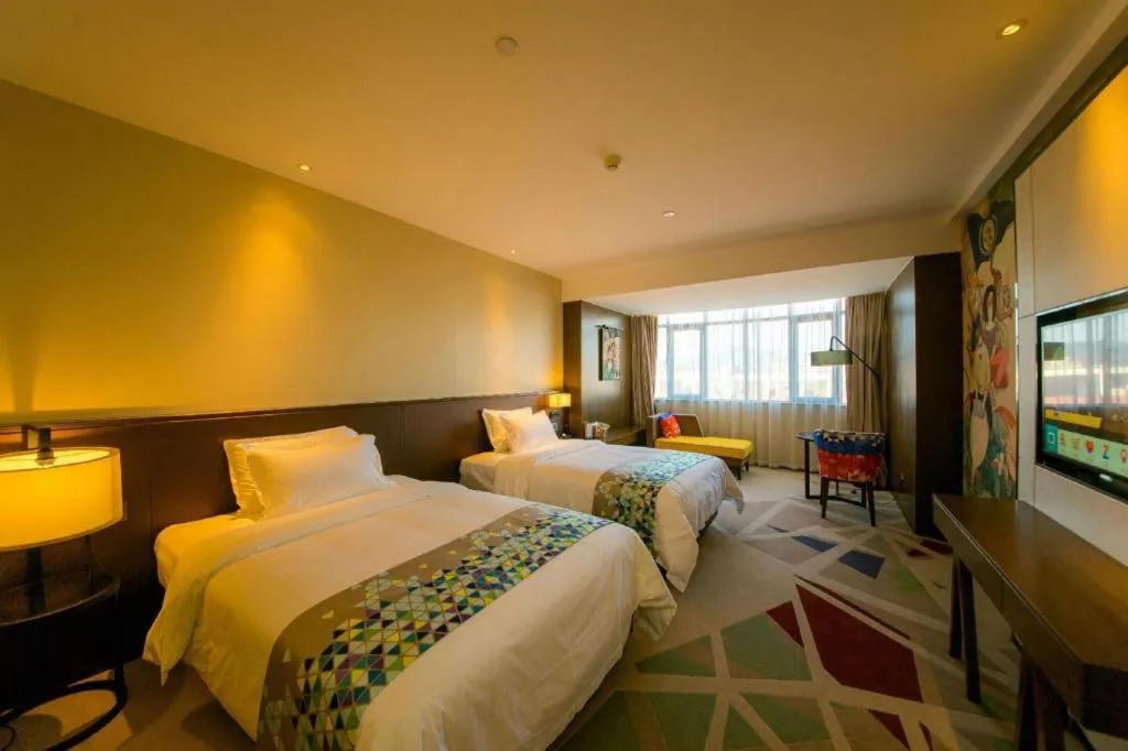 Bed in ZMAX Hotel Guangzhou Luogang Science City Shenzhou Road Metro Station