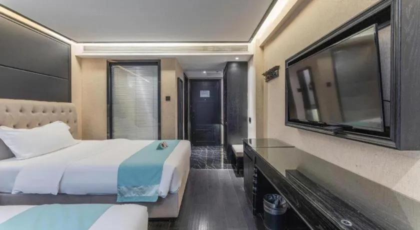 Bed in Xana Hotelle·Nanchang Bayi Square Metro Station