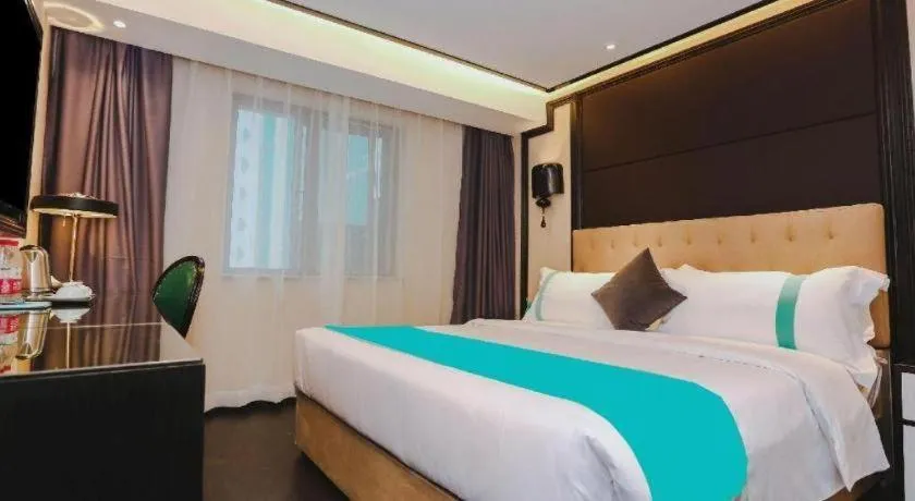 Bed in Xana Hotelle·Nanchang Bayi Square Metro Station