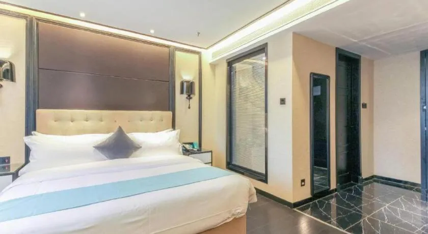 Bed in Xana Hotelle·Nanchang Bayi Square Metro Station