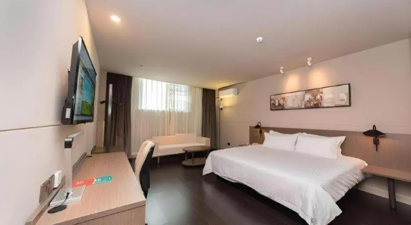 Bed in Jinjiang Inn Select Xuzhou High-speed Railway Station Kunpeng Road