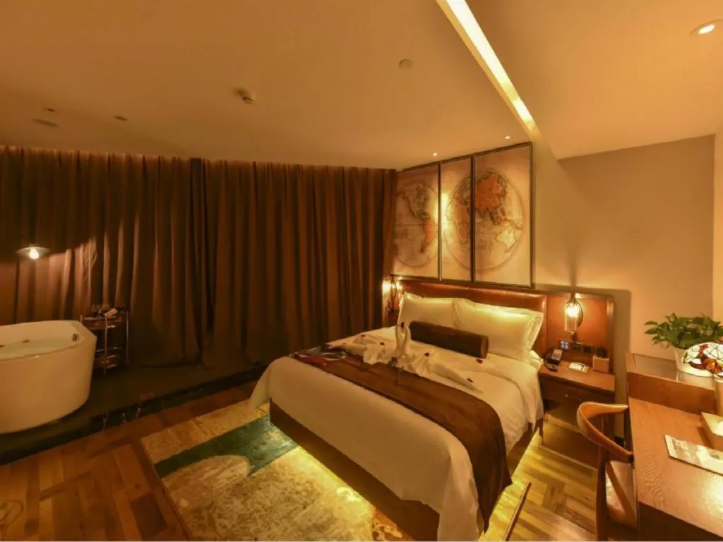 Bed in James Joyce Coffetel·Beijing Yizhuang Development Zone Dazu Square Tongji Road