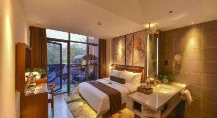 Bed in James Joyce Coffetel·Beijing Yizhuang Development Zone Dazu Square Tongji Road