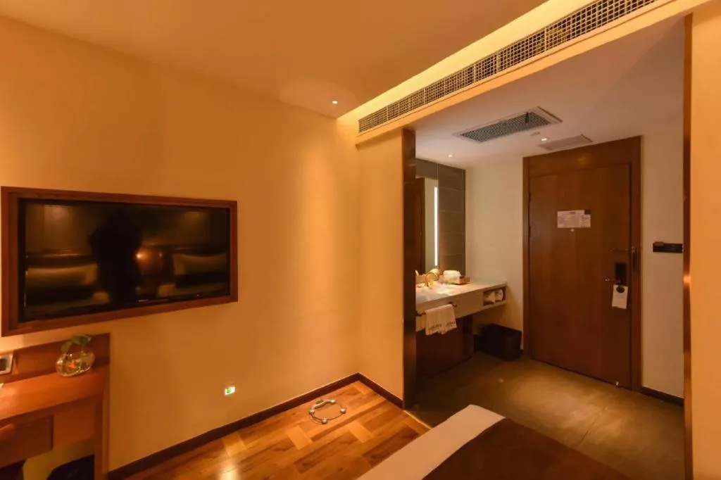 Bed in James Joyce Coffetel·Beijing Yizhuang Development Zone Dazu Square Tongji Road