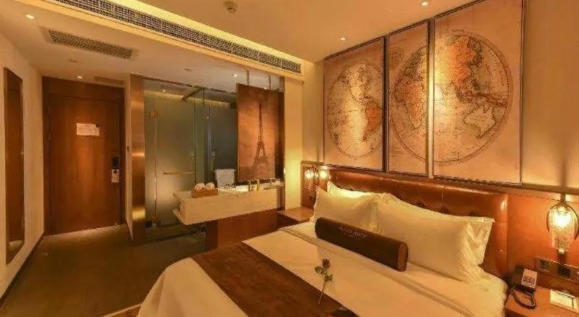 Bed in James Joyce Coffetel·Beijing Yizhuang Development Zone Dazu Square Tongji Road