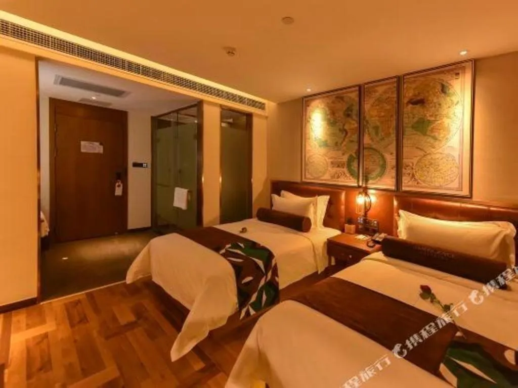 Bed in James Joyce Coffetel·Beijing Yizhuang Development Zone Dazu Square Tongji Road