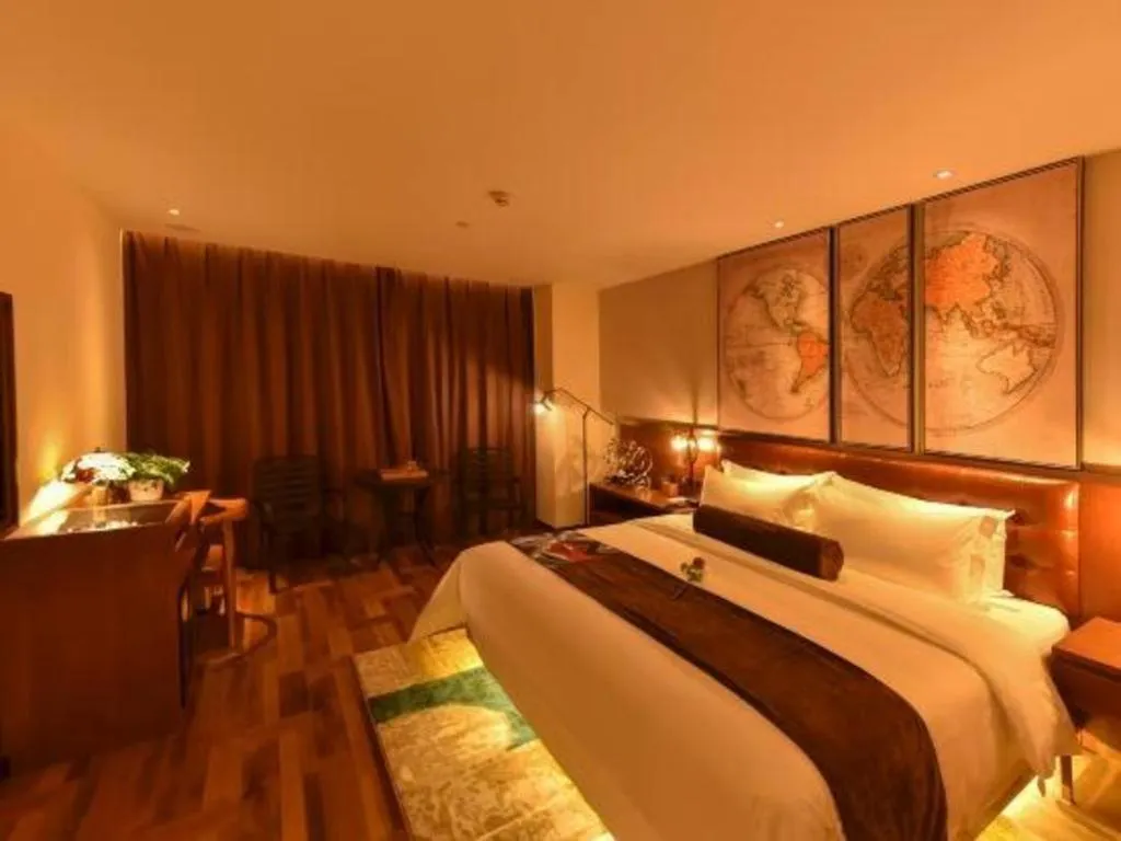 Bed in James Joyce Coffetel·Beijing Yizhuang Development Zone Dazu Square Tongji Road