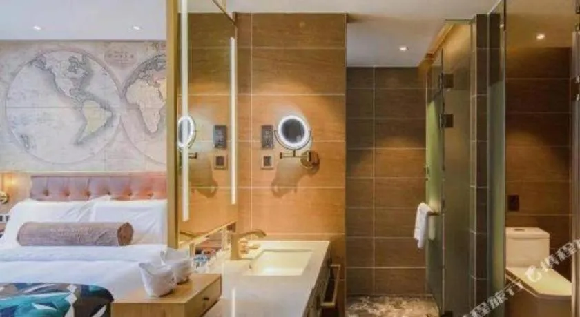 Bed in James Joyce Coffetel·Beijing Yizhuang Development Zone Dazu Square Tongji Road