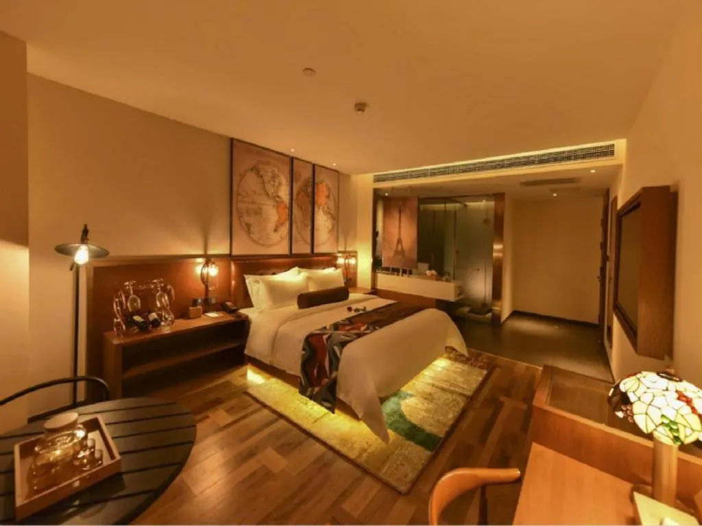 Bed in James Joyce Coffetel·Beijing Yizhuang Development Zone Dazu Square Tongji Road