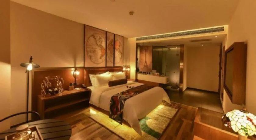 Bed in James Joyce Coffetel·Beijing Yizhuang Development Zone Dazu Square Tongji Road