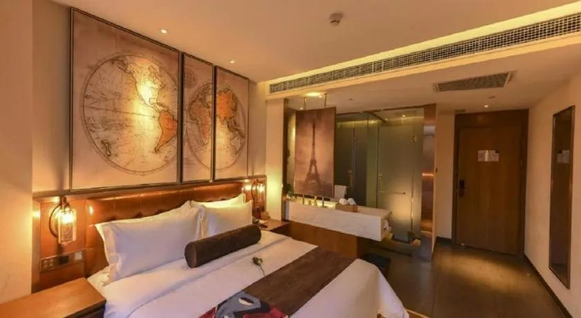 Bed in James Joyce Coffetel·Beijing Yizhuang Development Zone Dazu Square Tongji Road