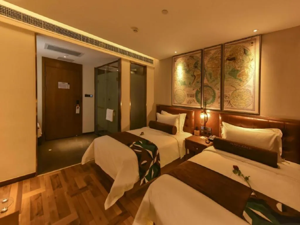 Bed in James Joyce Coffetel·Beijing Yizhuang Development Zone Dazu Square Tongji Road