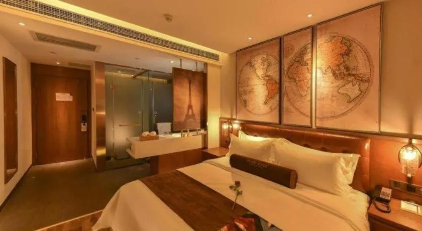 Bed in James Joyce Coffetel·Beijing Yizhuang Development Zone Dazu Square Tongji Road