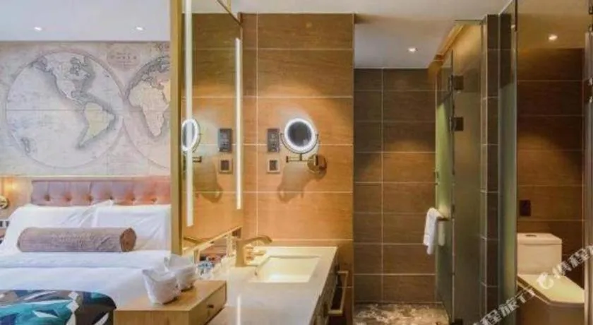 Bed in James Joyce Coffetel·Beijing Yizhuang Development Zone Dazu Square Tongji Road