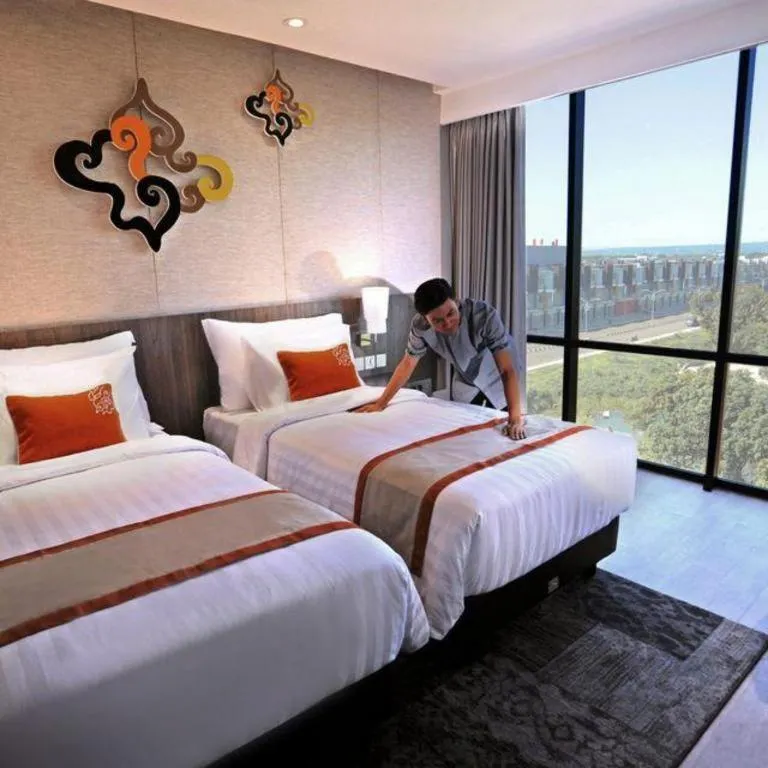Bed in Patra Cirebon Hotel & Convention