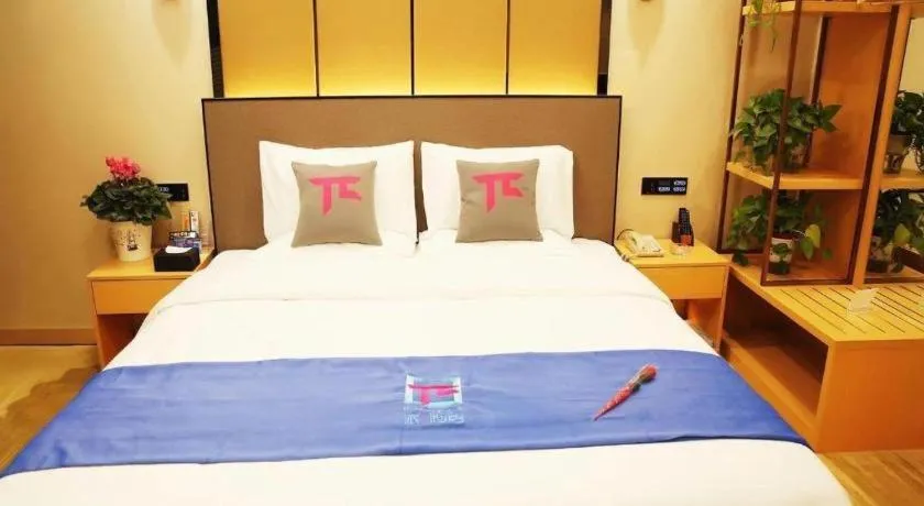 Bed in PAI Hotel·Chengdu Jintang Huaikou Huaizhou Avenue
