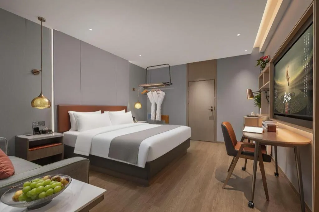 Bed in PAI Hotel·Chengdu Jintang Huaikou Huaizhou Avenue