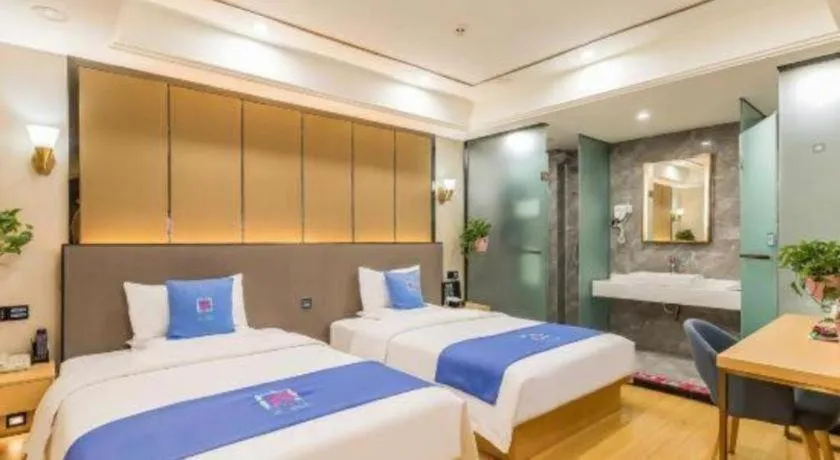 Bed in PAI Hotel·Chengdu Jintang Huaikou Huaizhou Avenue