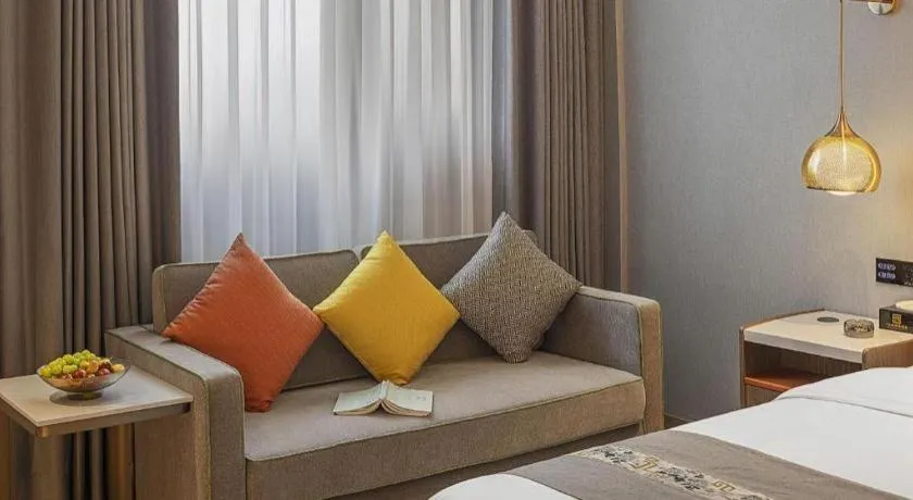 Bed in PAI Hotel·Chengdu Jintang Huaikou Huaizhou Avenue