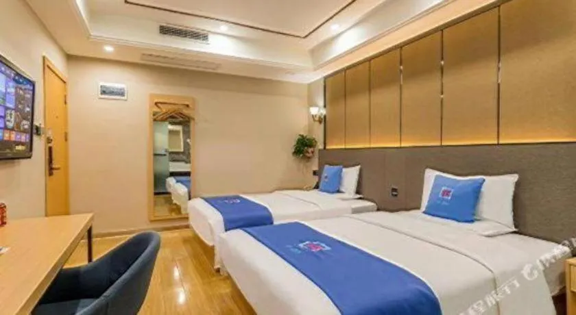 Bed in PAI Hotel·Chengdu Jintang Huaikou Huaizhou Avenue