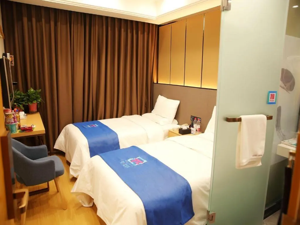 Bed in PAI Hotel·Chengdu Jintang Huaikou Huaizhou Avenue