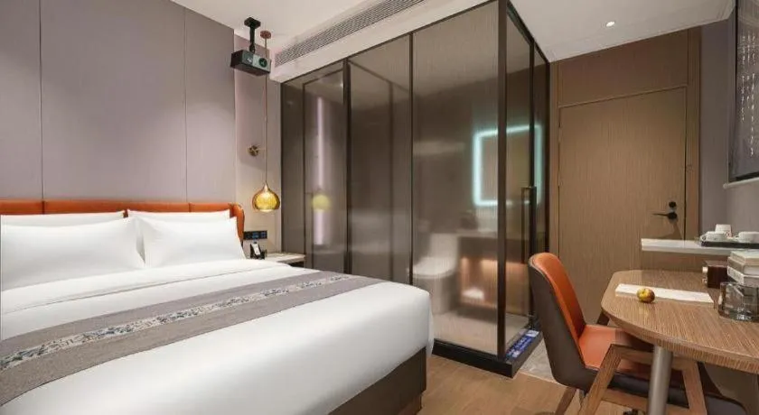 Bed in PAI Hotel·Chengdu Jintang Huaikou Huaizhou Avenue
