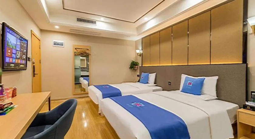Bed in PAI Hotel·Chengdu Jintang Huaikou Huaizhou Avenue