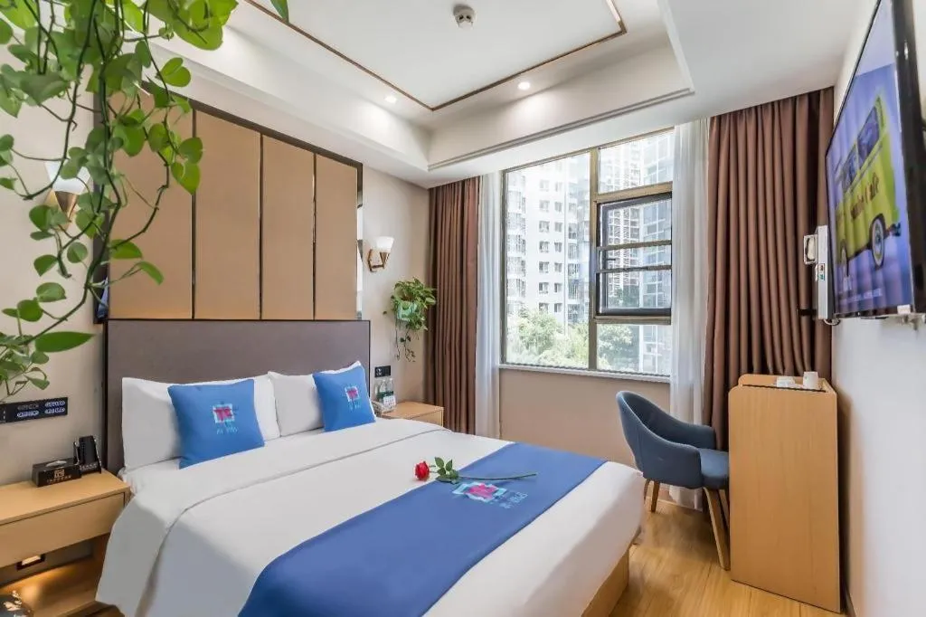 Bed in PAI Hotel·Chengdu Jintang Huaikou Huaizhou Avenue