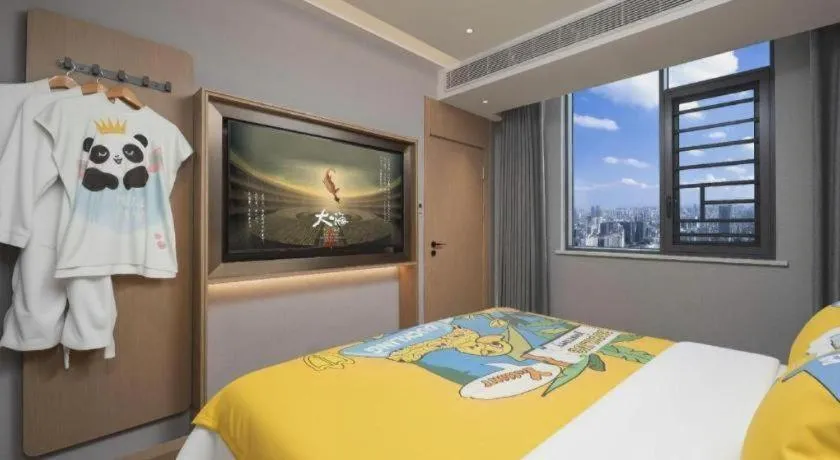 Bed in PAI Hotel·Chengdu Jintang Huaikou Huaizhou Avenue