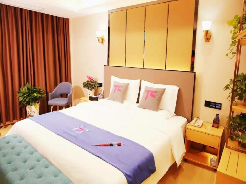 Bed in PAI Hotel·Chengdu Jintang Huaikou Huaizhou Avenue