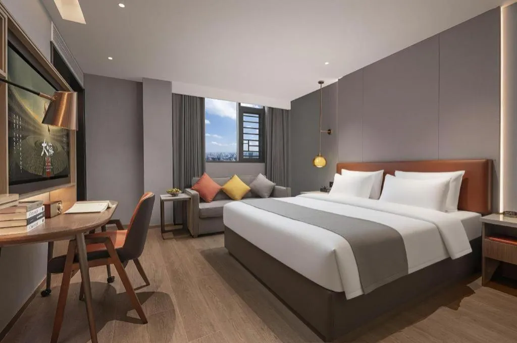 Bed in PAI Hotel·Chengdu Jintang Huaikou Huaizhou Avenue