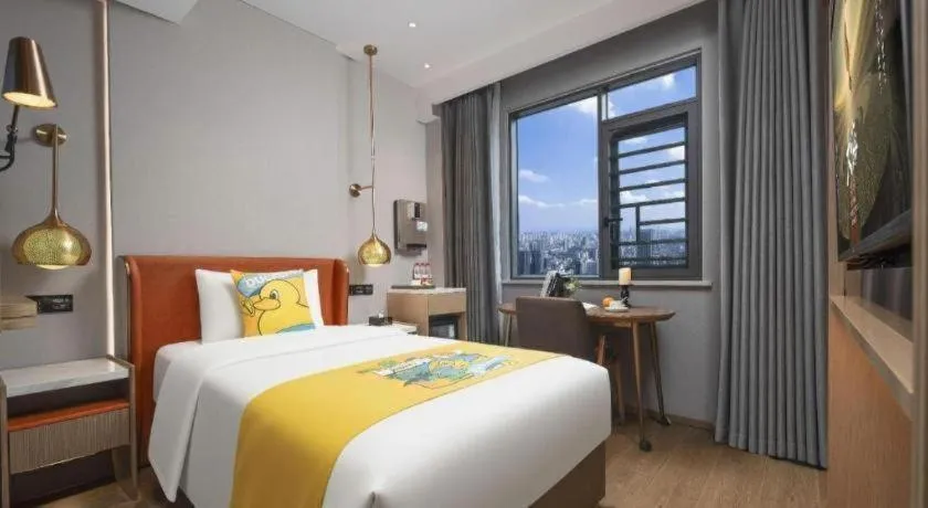 Bed in PAI Hotel·Chengdu Jintang Huaikou Huaizhou Avenue