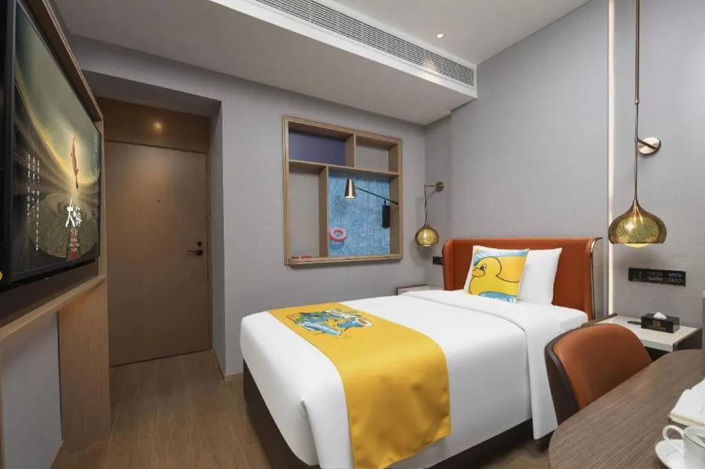 Bed in PAI Hotel·Chengdu Jintang Huaikou Huaizhou Avenue