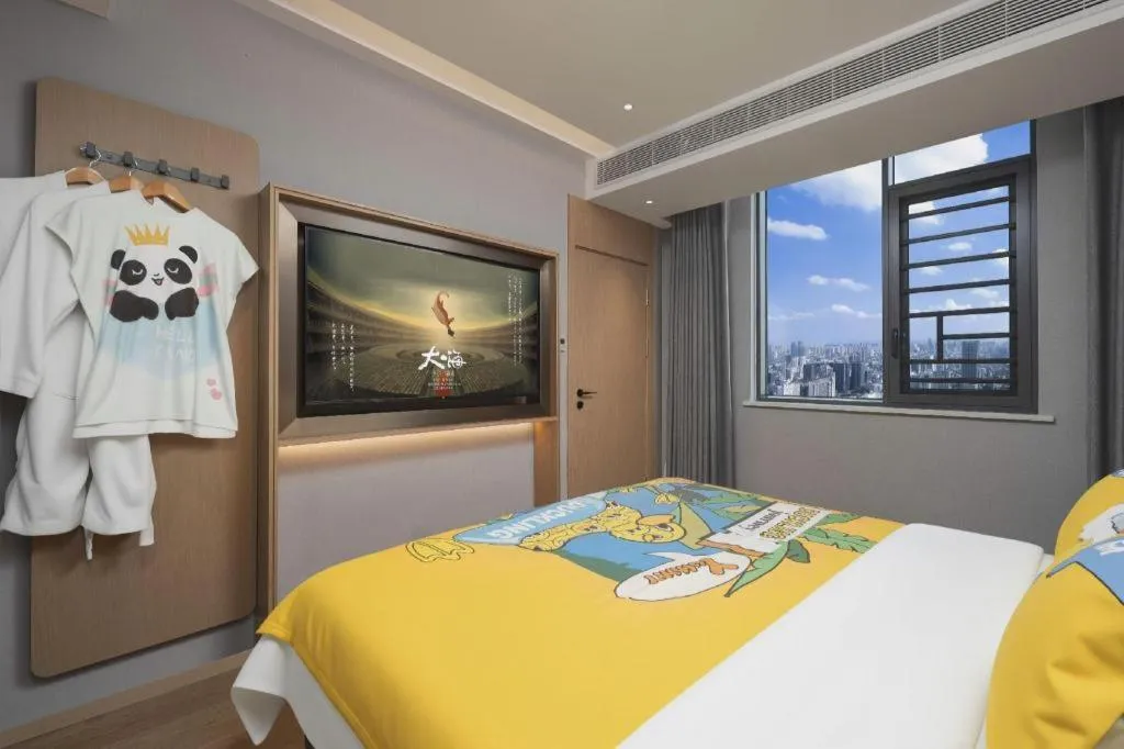 Bed in PAI Hotel·Chengdu Jintang Huaikou Huaizhou Avenue