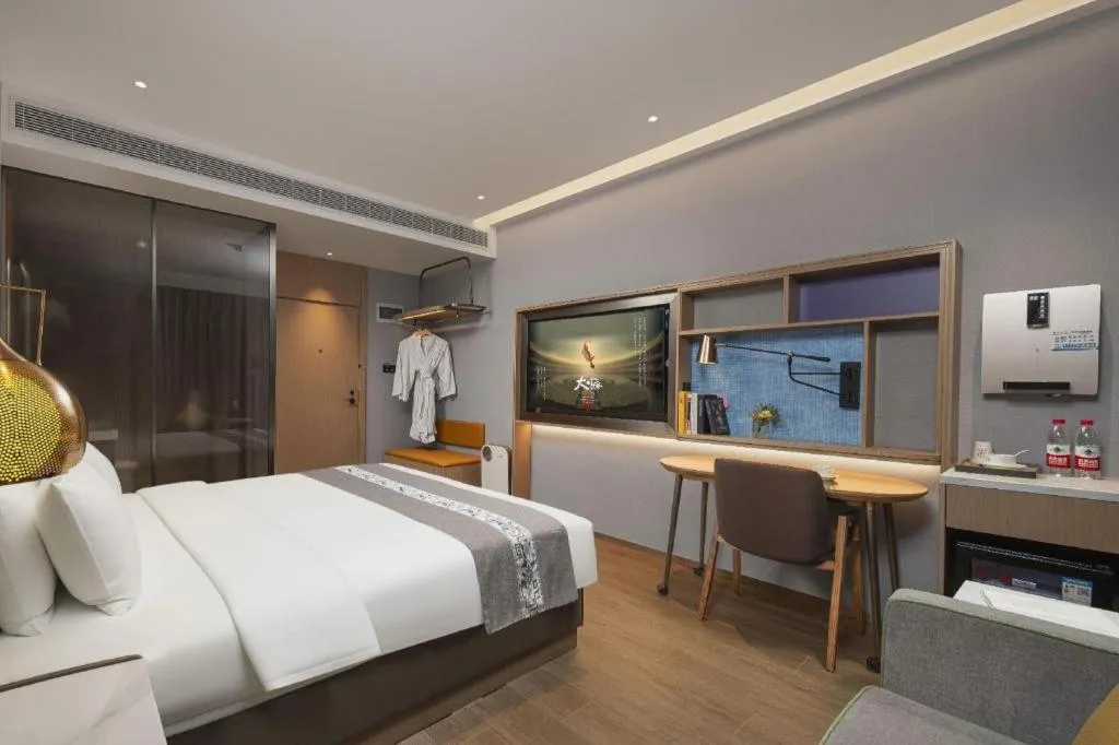 Bed in PAI Hotel·Chengdu Jintang Huaikou Huaizhou Avenue