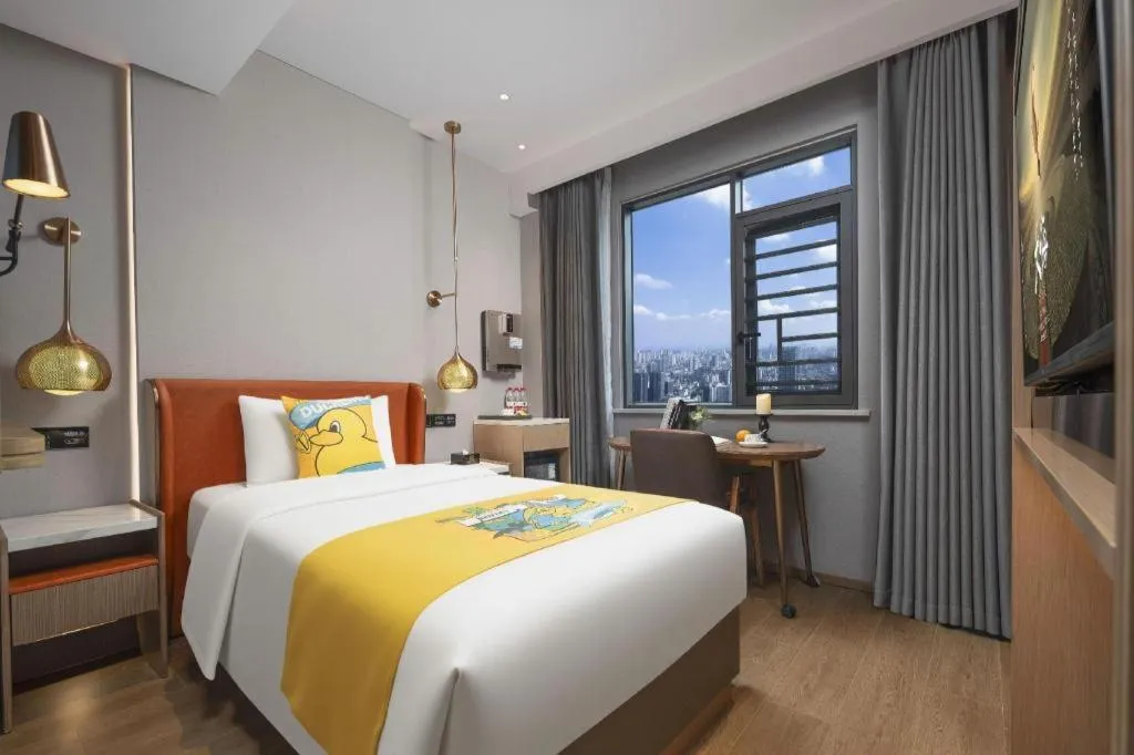 Bed in PAI Hotel·Chengdu Jintang Huaikou Huaizhou Avenue