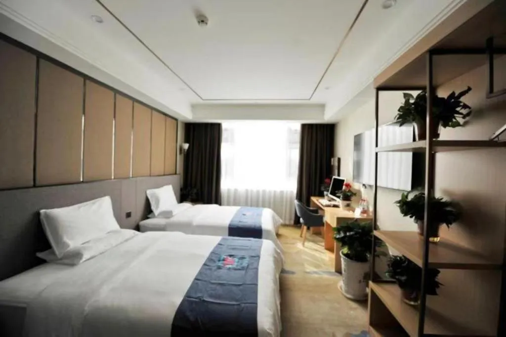 Bed in PAI Hotel·Chengdu Jintang Huaikou Huaizhou Avenue