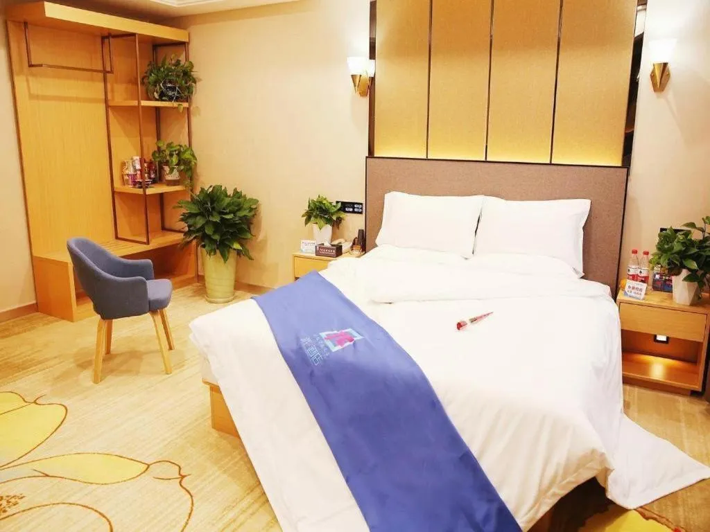 Bed in PAI Hotel·Chengdu Jintang Huaikou Huaizhou Avenue
