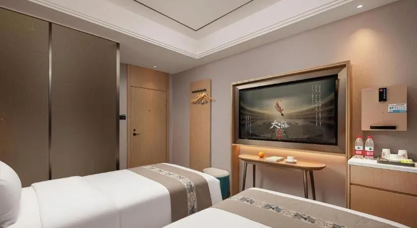 Bed in PAI Hotel·Chengdu Jintang Huaikou Huaizhou Avenue