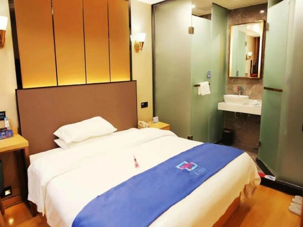 Bed in PAI Hotel·Chengdu Jintang Huaikou Huaizhou Avenue