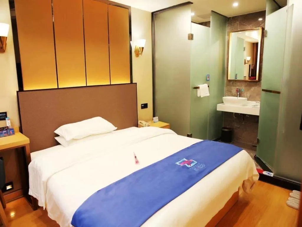Bed in PAI Hotel·Chengdu Jintang Huaikou Huaizhou Avenue