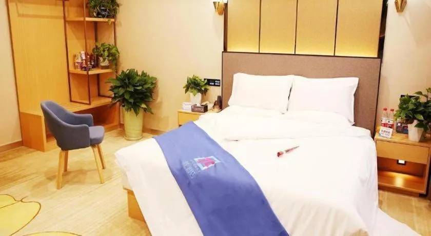 Bed in PAI Hotel·Chengdu Jintang Huaikou Huaizhou Avenue