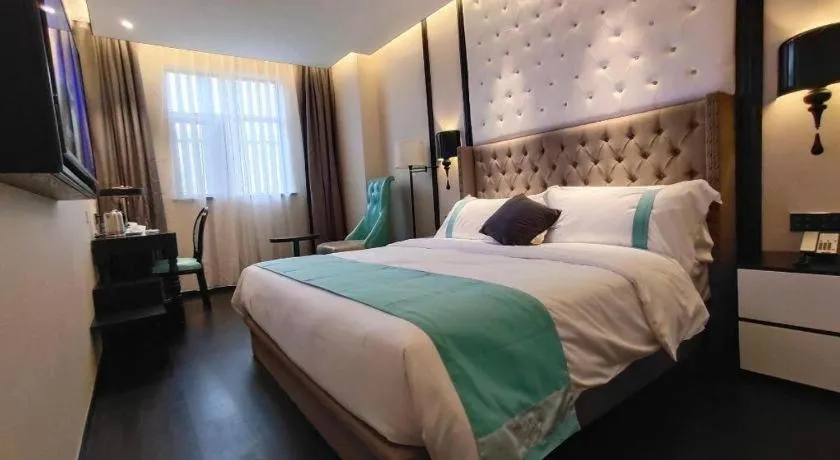 Bed in Xana Hotelle Shaghai Hongqiao Hub National Exhibition Center Qibao Lianming Road