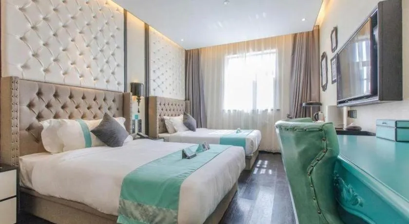 Bed in Xana Hotelle Shaghai Hongqiao Hub National Exhibition Center Qibao Lianming Road